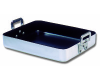 Plat à rôtir aluminium anti-adhérent avec anses L 40 x l 32 cm