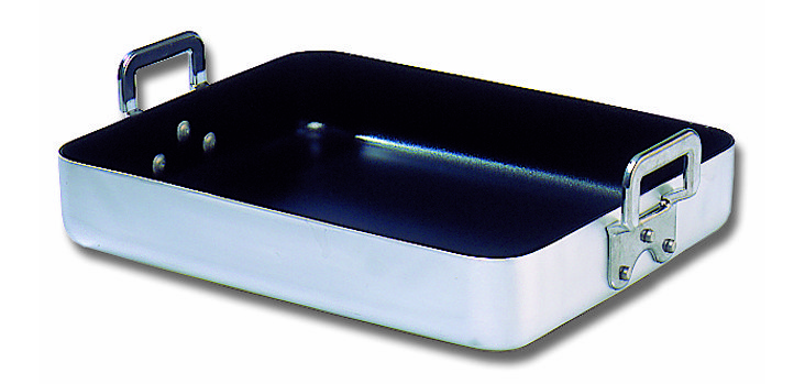 Plat à rôtir aluminium anti-adhérent avec anses L 40 x l 32 cm