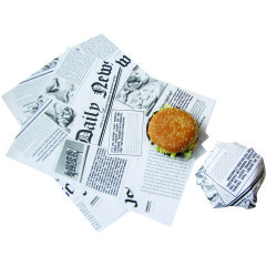 Papier burger impression "journal" 40 x 33 cm - Lot de 2500 feuilles