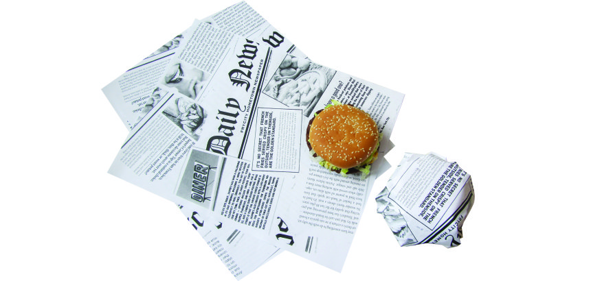 Papier burger impression "journal"