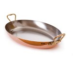 Plat ovale avec anses cuivre Elégance