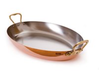 Plat ovale avec anses cuivre Elégance