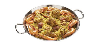 Plat à paëlla inox