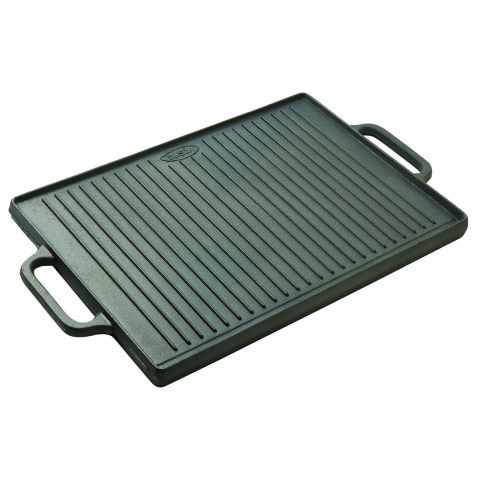 Plancha-grill réversible fonte L 50 x l 35 cm