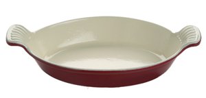 Plat ovale fonte émaillée Chasseur