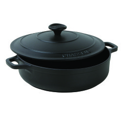Cocotte ronde basse avec couvercle fonte émaillée Chasseur Ø 20 cm