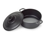 Cocotte ronde noire avec couvercle fonte émaillée Chasseur Ø 18 cm