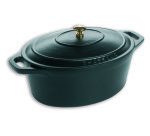 Cocotte ovale avec couvercle fonte émaillée Chasseur