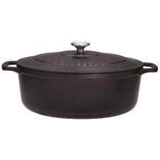 Cocotte ovale avec couvercle fonte émaillée Chasseur