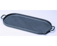 Grill ovale fonte émaillée L 53 x l 23 cm