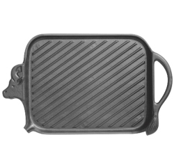 Grill "beef" fonte émaillée L 37 x l 22 cm