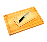 Planche à découper avec rigole bois