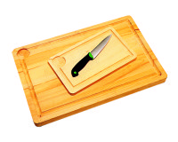 Planche à découper avec rigole bois