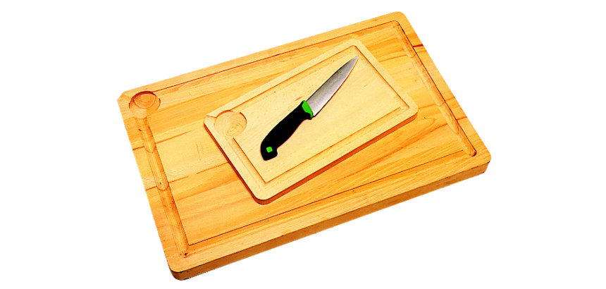 Planche à découper avec rigole bois