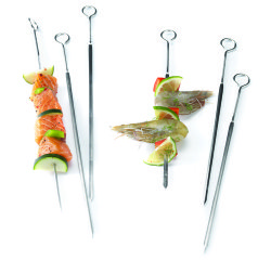 Brochettes Inox extra forte 21,5 cm - Lot de 3
