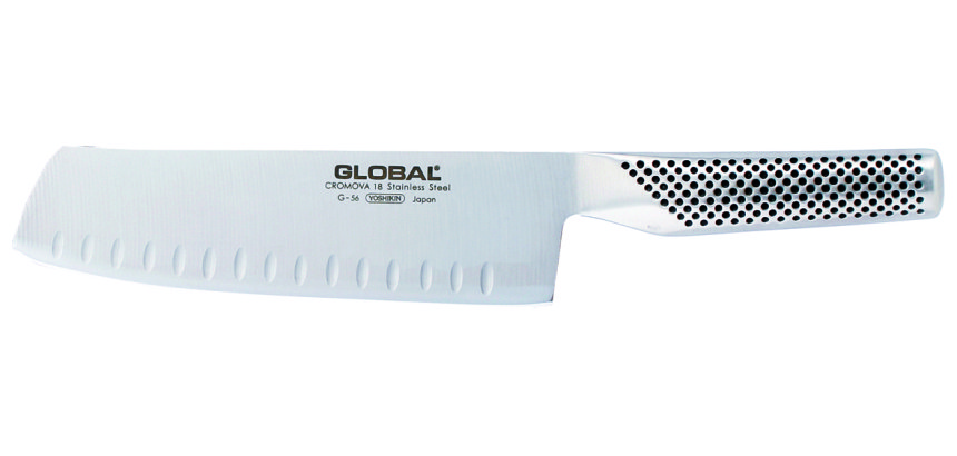 Couperet à légumes Global Série G lame alvéolée 18 cm