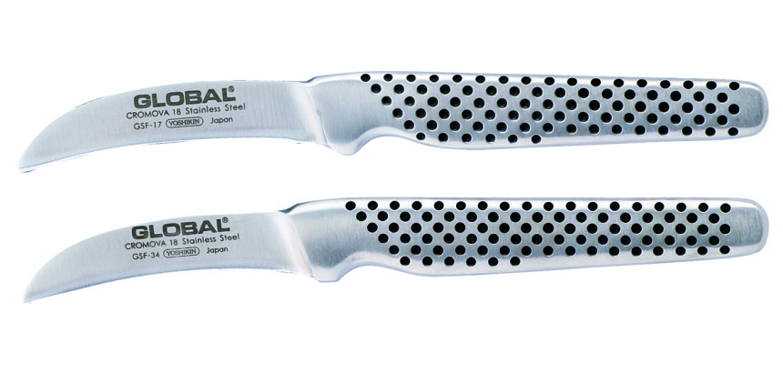 Couteau à peler Global Série GSF lame courbe 6 cm