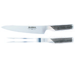 Couteau à gigot 21 cm et fourchette à viande Global Série G
