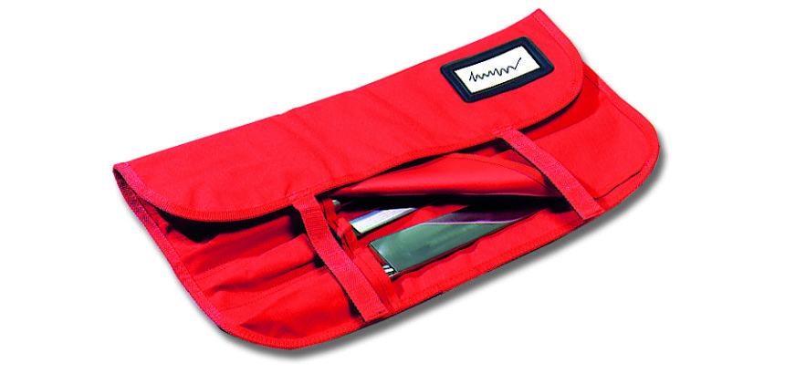 Trousse à couteaux rouge 7 poches