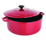 Cocotte ronde avec couvercle fonte émaillée Chasseur