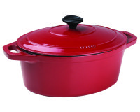 Cocotte ovale avec couvercle fonte émaillée Chasseur