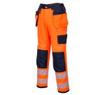 Portwest T501 Pantalon HV PW3 poches flottantes Orange/Marine - Taille 38 - Standard