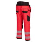 Portwest T501 PW3 Hi-Vis Werkbroek met Holster Pockets Rouge/noir - Maat 28 - Standaard