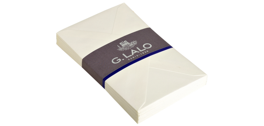 Enveloppe G.Lalo C6 114x162mm gommée vergée blanc 25 pièces