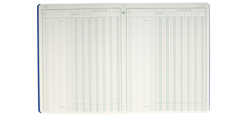 Piqûre Recettes journalières avec feuille d'identification - texte NL - 80 pages