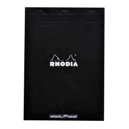 Rhodia Block geheftet dotPad No.18 A4 80 Blätter Dot-Lineatur 80g - Schwarz