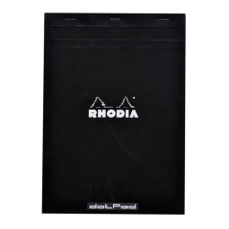 En_bloc nota rhodia black dot pad din a4 80 hojas 80 g/m2 liso con puntos negros 5 mm perforado