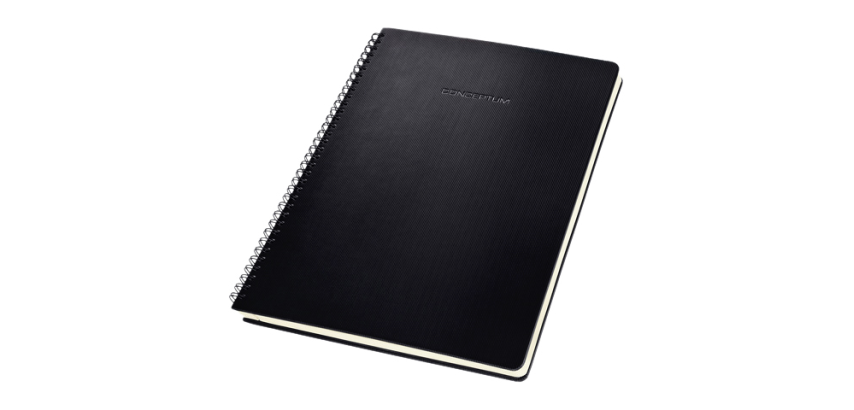 Cahier de notes Sigel Conceptum A4 ligné spirale noir