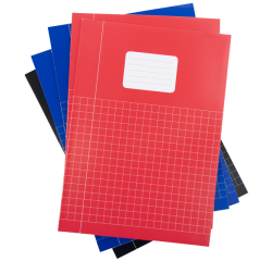 Cahier SOHO Basic A4 carreau 10x10mm 80 pages 60g assorti 5 pièces