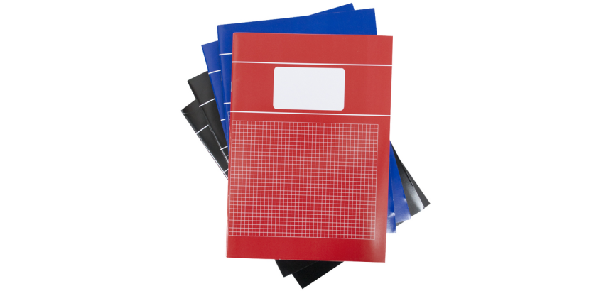 Schrift  SOHO Basic A4 ruit 5x5mm 80 pagina's 60gr assorti 5 stuks