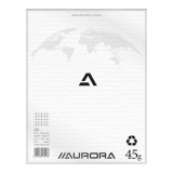 Bloc brouillon Aurora 210x270mm carreau 5x5mm 200 feuilles 45g