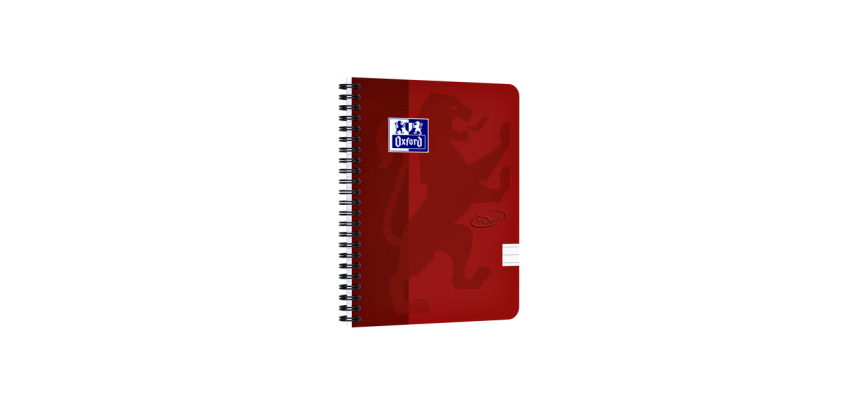 Oxford Touch Spiral Notebook A5 Lined 140 Pages 80g Red
