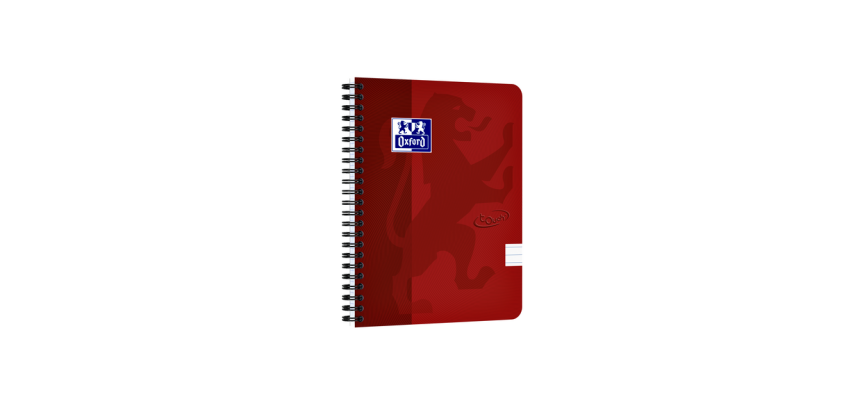 Oxford Touch Spiral Notebook A5 Lined 140 Pages 80g Red