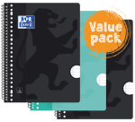Oxford School college block A4+ 23 holes 160 pages 80g economic assorted set of 3 pieces