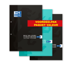 Bloc de cours Oxford School A4 2 perforations ligné 100 fls lot avantageux asorti