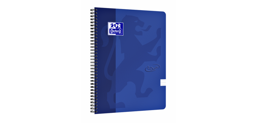 Oxford Touch A4 Spiral Notebook, Ruled, 140 Pages, 80g, Blue