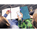 Spiraalblok Oxford Touch A4 ruit 5mm 70vel aqua