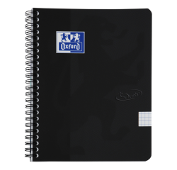 Bloc à spirale Oxford Touch A5 carreau 5mm 140 pages 80g noir