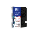 Bloc à spirale Oxford Touch A5 carreau 5mm 140 pages 80g noir