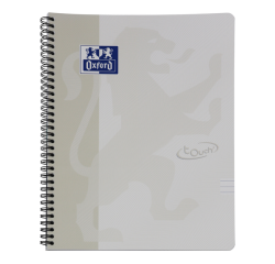 Spiraalblok Oxford Touch A4 lijn 70vel lichtgrijs