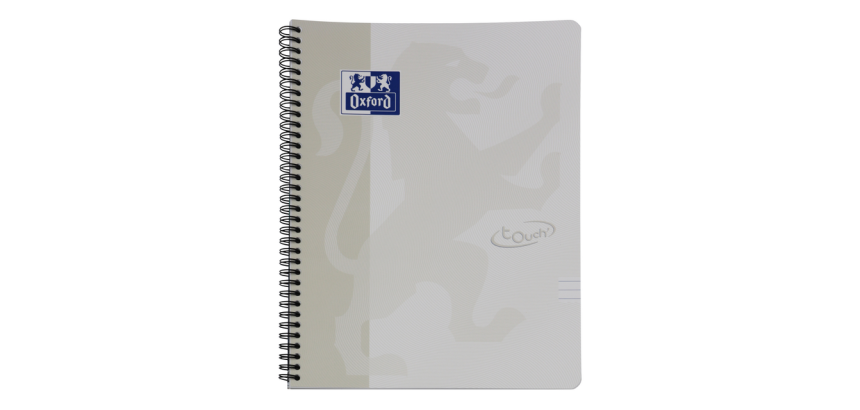 Oxford Touch spiral notebook A4 lined 70 sheets light gray