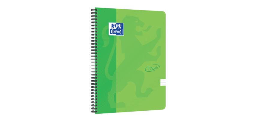 Oxford Touch Spiral Notebook A4 lined 70 sheets lime green