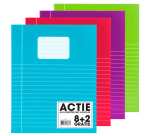 Schrift SOHO Trend A5 lijn 80 pagina's 70gr assorti 8+2 gratis