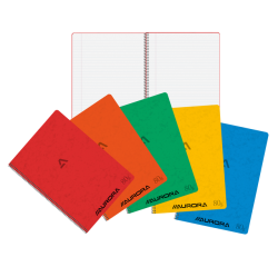 Schrift Aurora A4 lijn 120 pagina's 80gr assorti