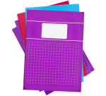 SOHO Trend A4 Notebook 10x10mm Squares 80 Pages 60g Assorted 5 Pieces