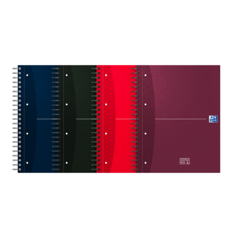 Cahier de notes Oxford Essentials European A4+ 4 trous 120 feuilles assorti